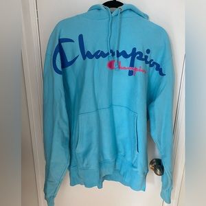 Champion Men’s Hoodie (size large, colour bright blue)